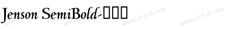 Jenson SemiBold字体转换